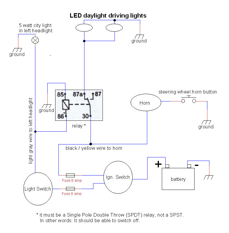 Led Daylight Driving Lights, Off Road Lights Wiring Diagram